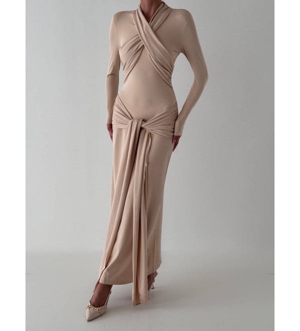189668 BEIGE DRESS 