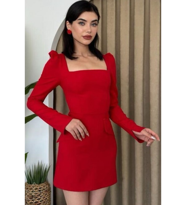 190358 RED DRESS