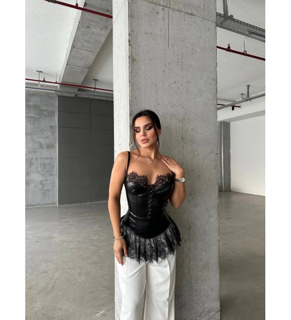 190567 SİYAH ABİYE BLUZ