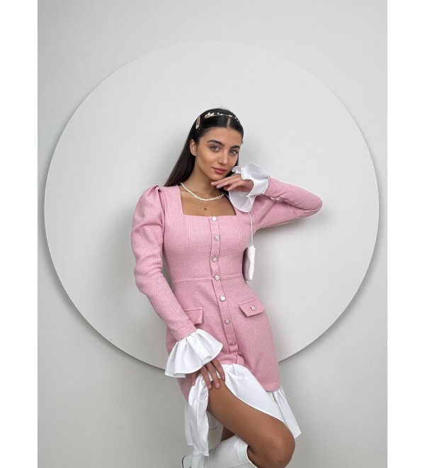 192495 PEMBE ELBİSE