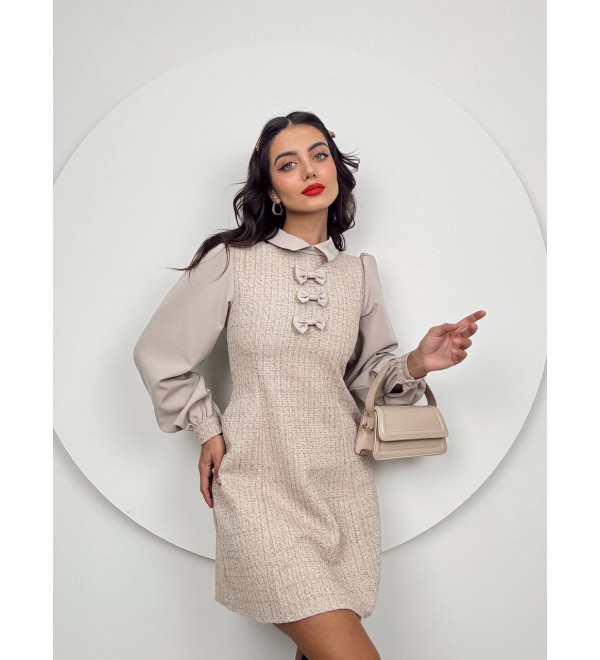 194020 BEIGE DRESS