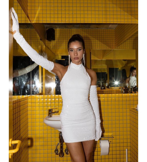 197025 Ecru DRESS