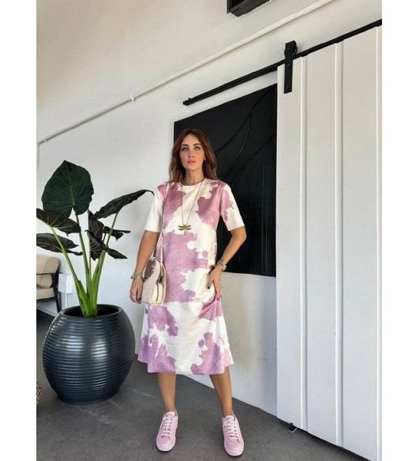 198127 Patterned DRESS