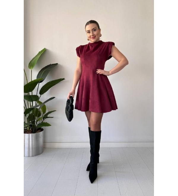 199125 Burgundy DRESS 