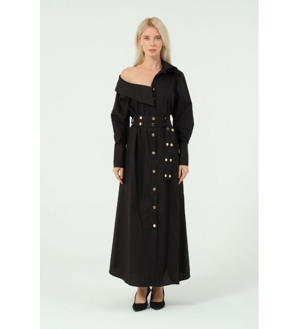 199333 BLACK DRESS Cotton