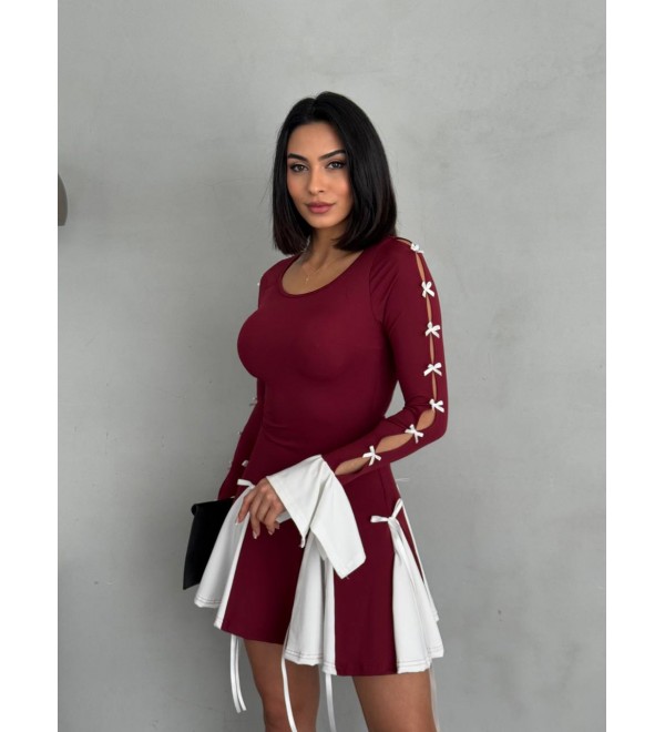 200924 Burgundy DRESS 