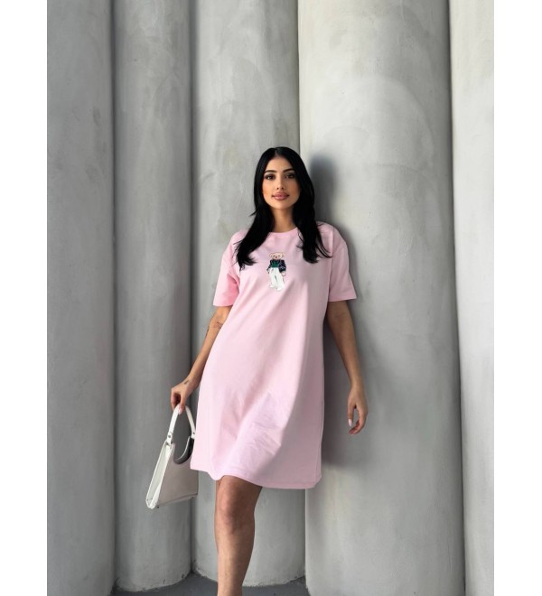 202451 PEMBE ELBİSE