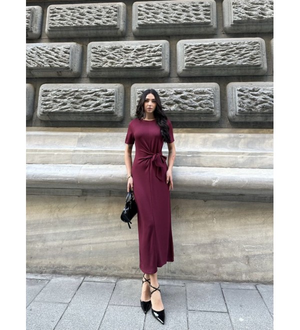 202831 Burgundy DRESS 