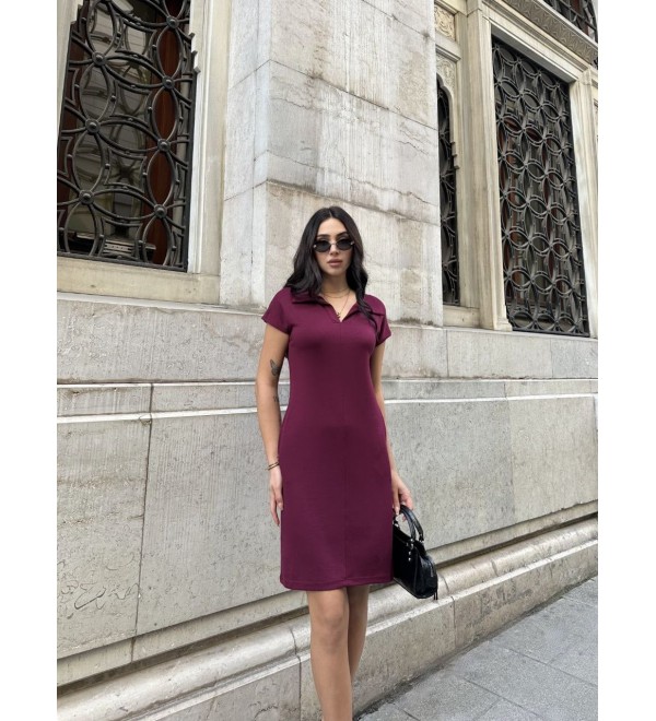 202840 Burgundy DRESS 