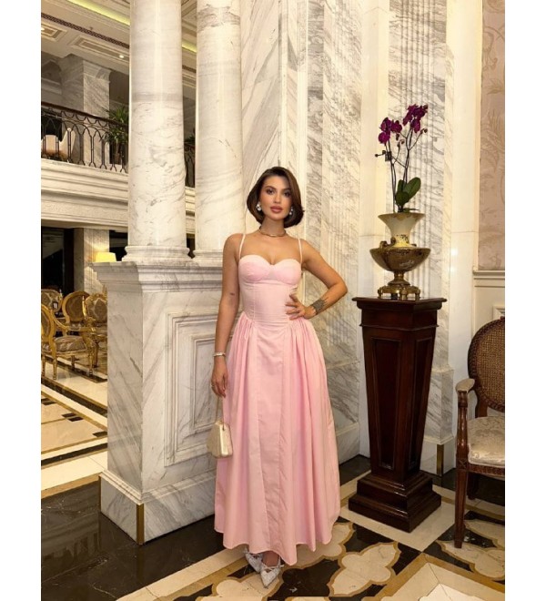 203519 PEMBE ELBİSE