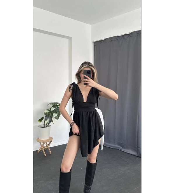 204584 SCHWARZ KLEID SHORTS