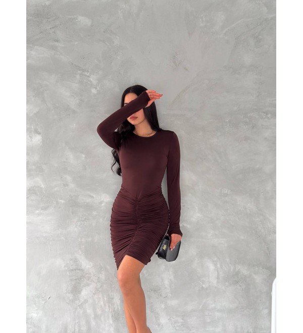 204677 KAFFEE KLEID