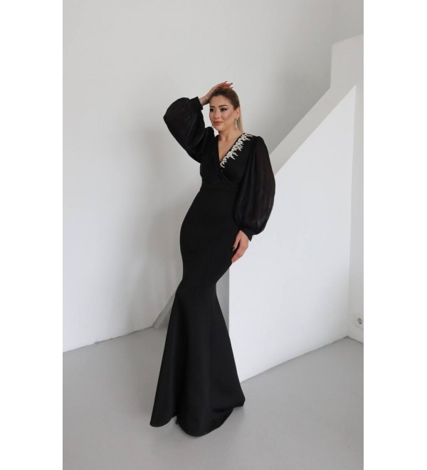 209667 SCHWARZ Abendkleid