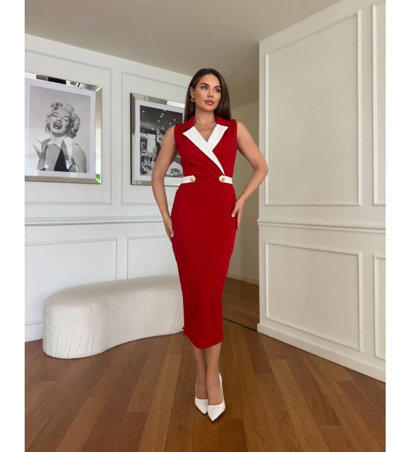 209680 ROT Abendkleid