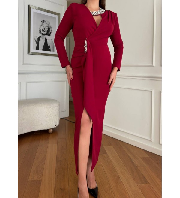 209693 Burgund Abendkleid