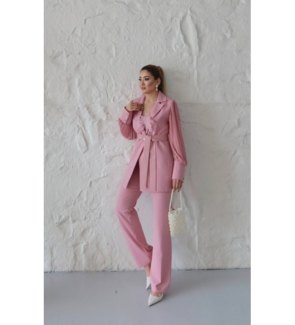 209698 PEMBE ABİYE TAKIM