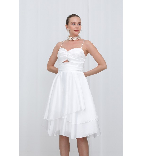 211459 BEYAZ ABİYE SATEN KUMAŞ
