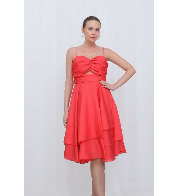 211462 ORANGE ABİYE SATEN KUMAŞ