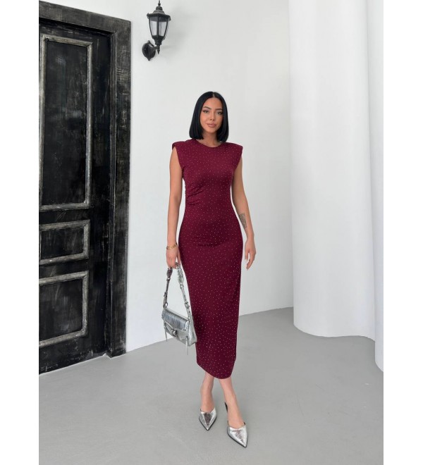 211812 Burgundy DRESS 