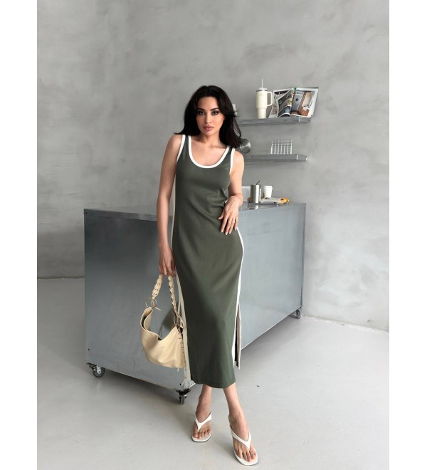 211815 GREEN DRESS 
