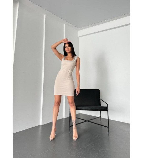 211875 KREM ELBİSE
