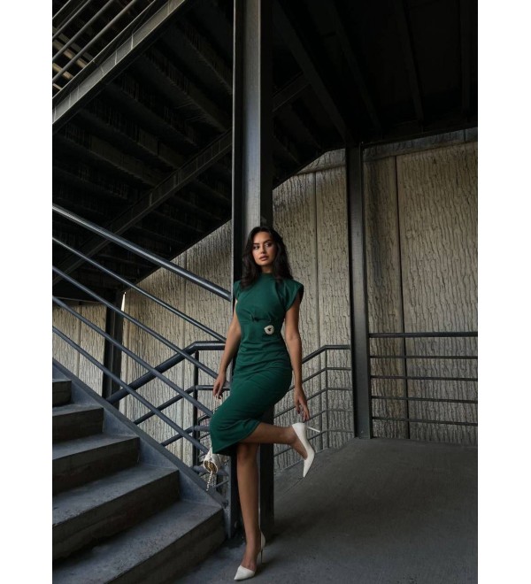 211987 GREEN DRESS 