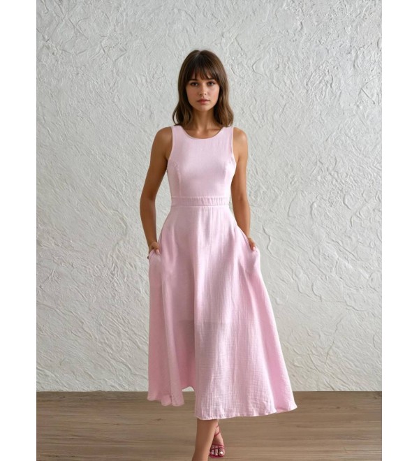 212091 PEMBE ELBİSE