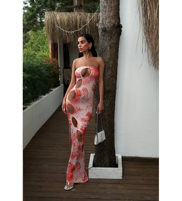 212329 Patterned DRESS Lycra