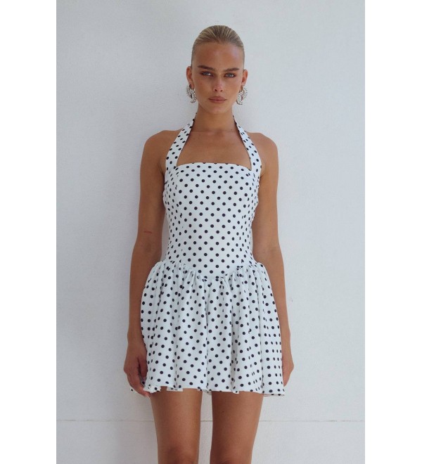 212348 BEYAZ ELBİSE SCUBA KUMAŞ