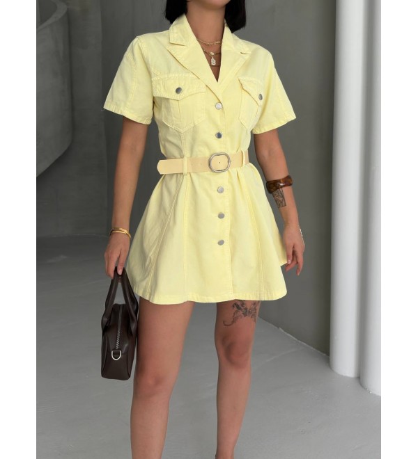 212364 YELLOW DRESS Denim