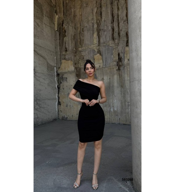 212373 SİYAH ABİYE SANDY KUMAŞ