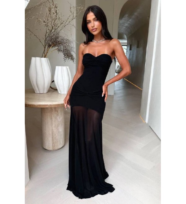 212471 SİYAH ABİYE MODAL KUMAŞ