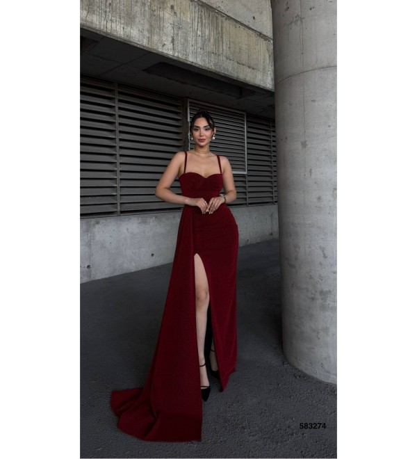 212612 BORDO ABİYE FLOWERS KUMAŞ