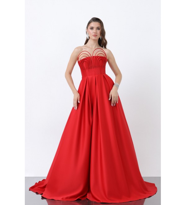 213105 KIRMIZI ABİYE SATEN