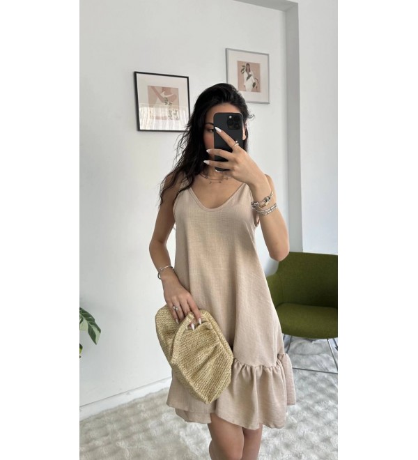 213821 STONE DRESS LINEN