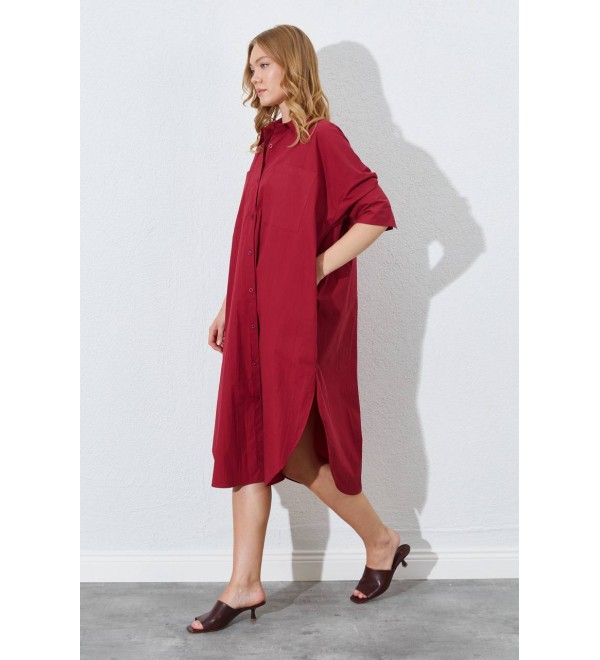 213944 BORDO ELBİSE