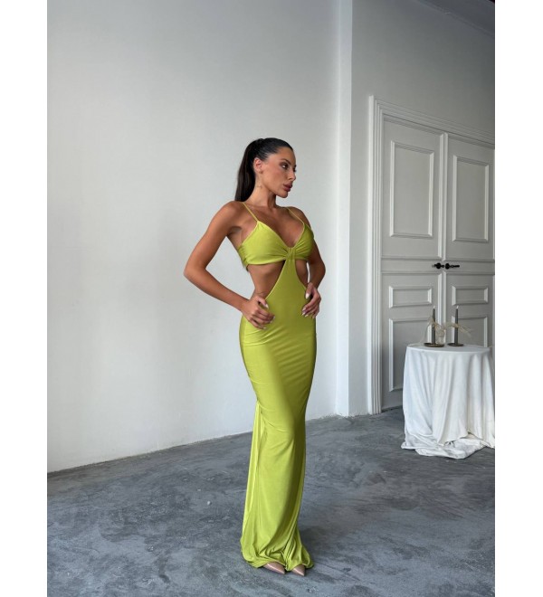 213987 SARI ELBİSE MİCRO KUMAŞ