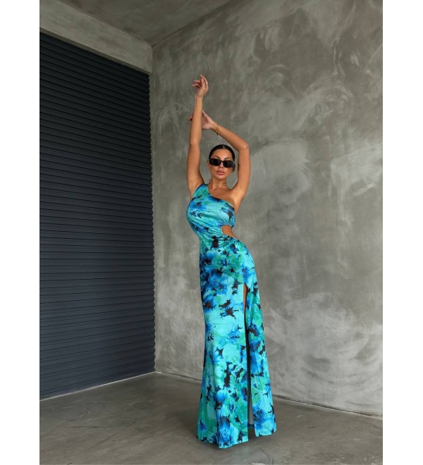 213993 DESENLİ ELBİSE LYCRA