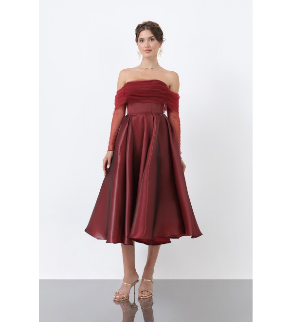 214017 BORDO ABİYE SATEN