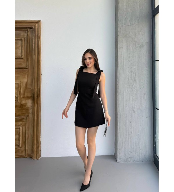 214089 SİYAH ELBİSE İTHAL KUMAŞ