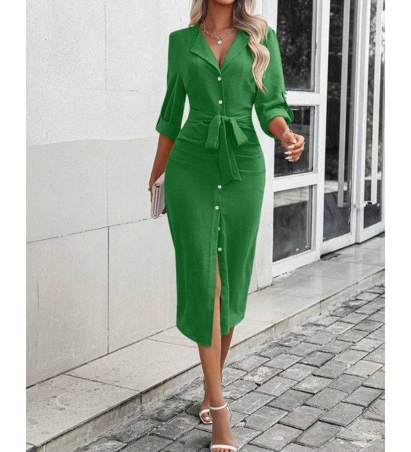 214093 GREEN DRESS 