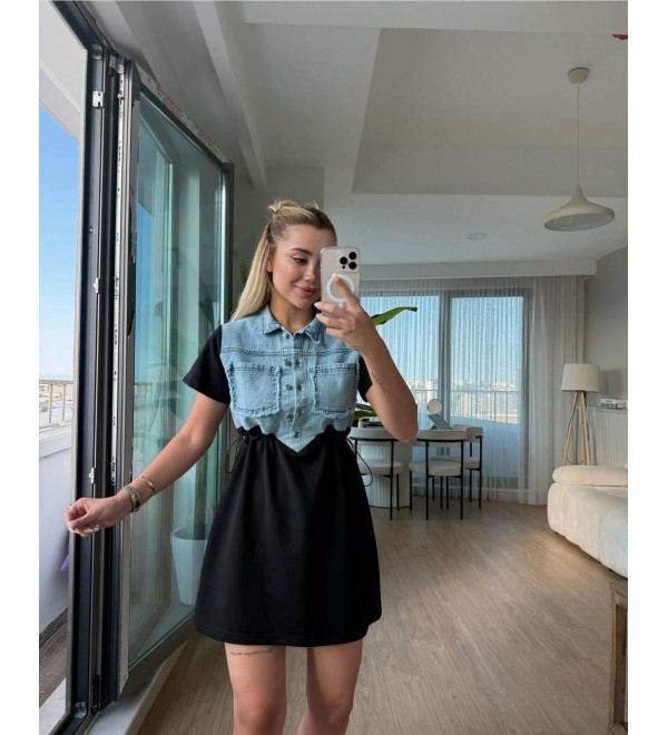 214153 GARNİLİ ELBİSE