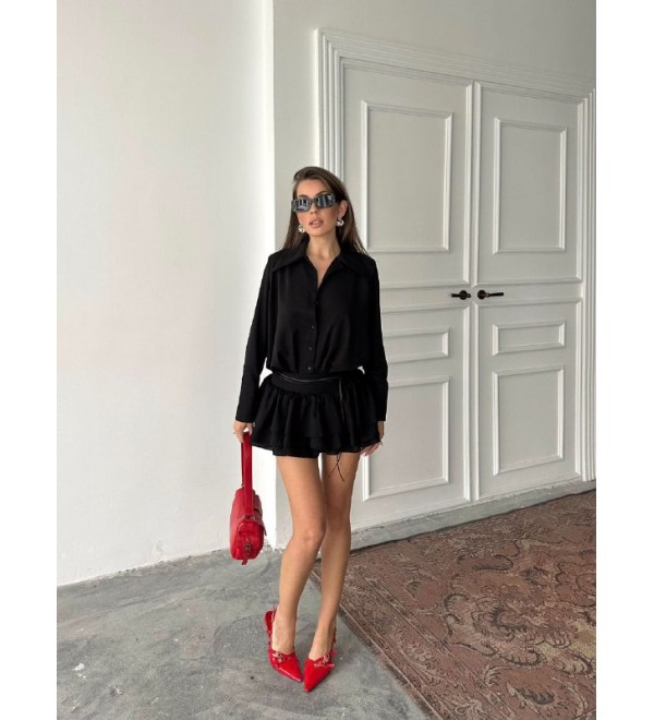 214211 SİYAH ELBİSE JESSİCA KUMAŞ