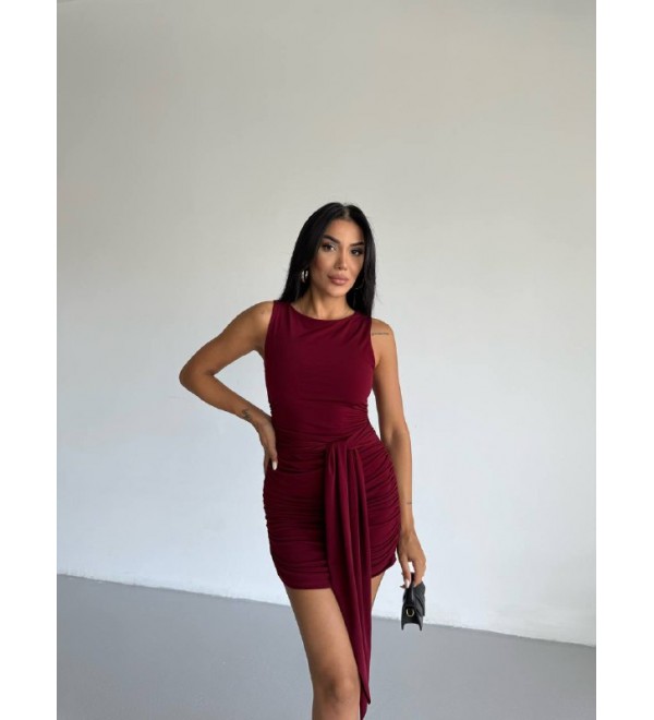 214253 Burgundy DRESS 