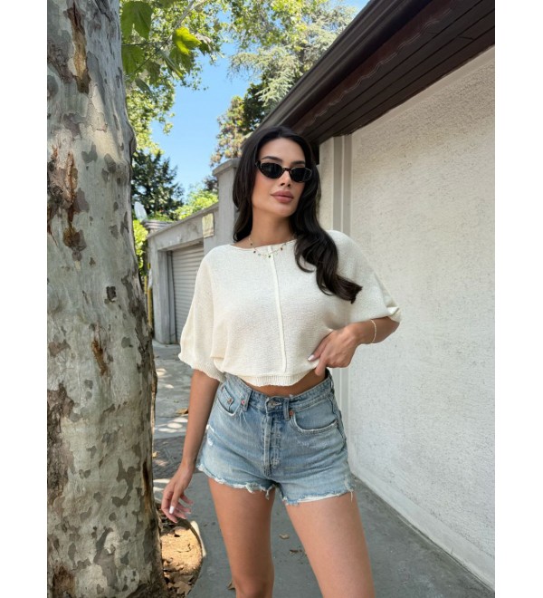 214297 BEYAZ BLUZ TRİKO