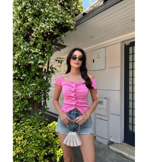 214320 PEMBE BLUZ TRİKO