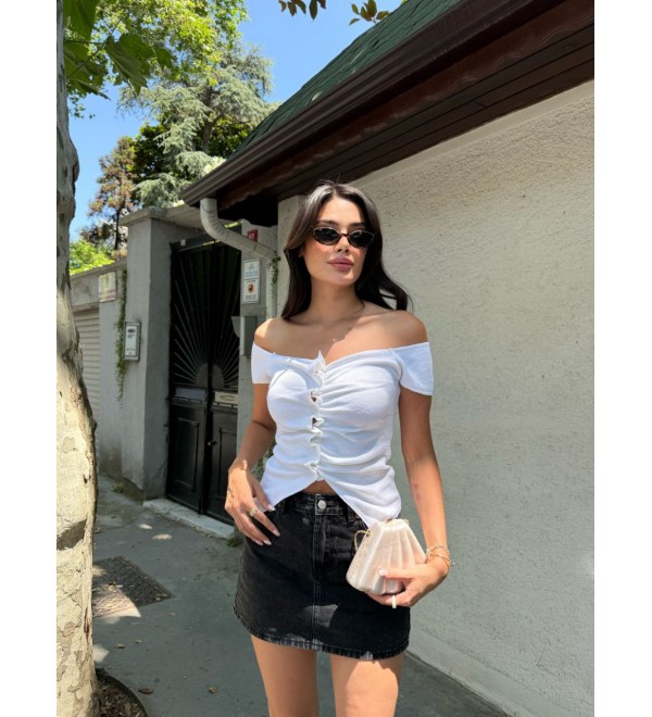 214321 BEYAZ BLUZ TRİKO