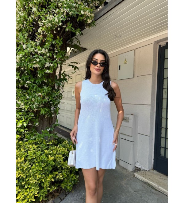 214326 BEYAZ ELBİSE TRİKO