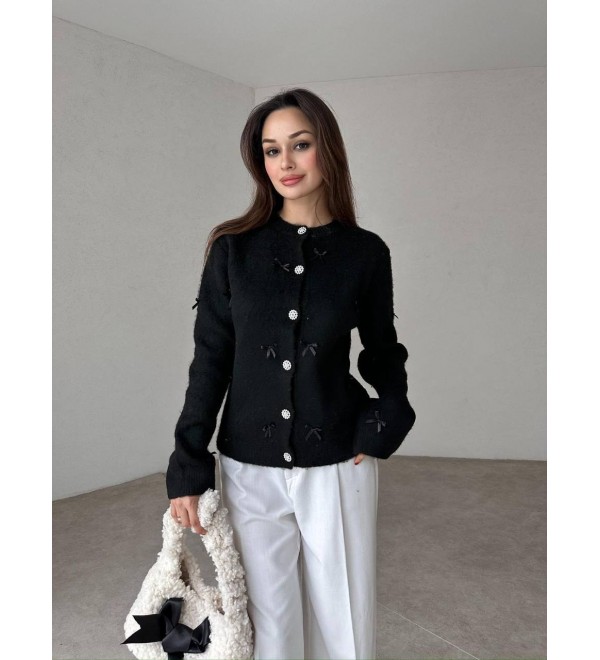 214347 SİYAH HIRKA TRİKO