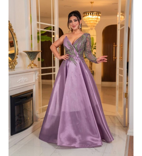 214528 LİLA ABİYE SATEN